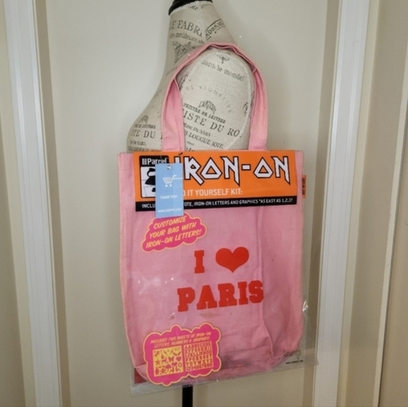 Iron Decals Pink Canvas Bag - Picture 1 of 6